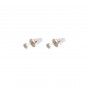 Golden small heart earrings in stainless steel