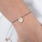 Pulseira cordo e ao 2 meninas e 1 menino dourada