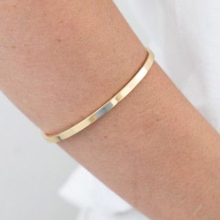 Golden stainless steel slave bracelet