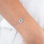 Pulseira ao prateada aqurio