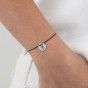 Taurus silver with cord bracelet
