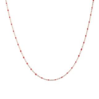 Golden steel necklace with beads
