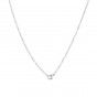 Silver steel necklace with beads