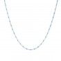 Silver steel necklace with beads
