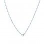 Silver steel necklace with beads