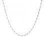 Silver steel necklace with beads