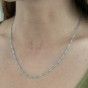 Silver steel necklace with beads