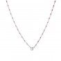 Silver steel necklace with beads
