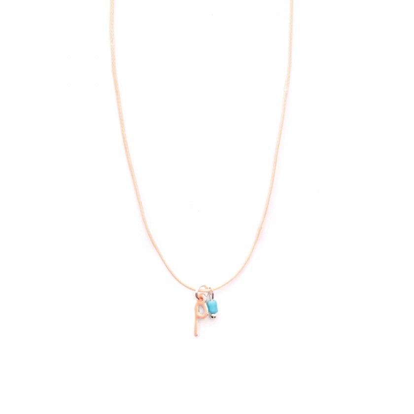 Letter cord necklace - p