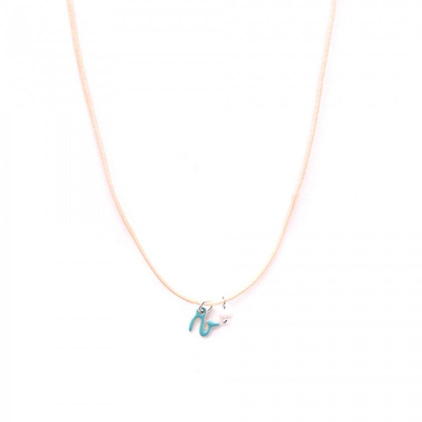 Letter cord necklace - v