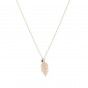 Golden leaf steel necklace