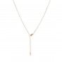 Golden leaf steel necklace