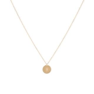 Golden eye steel necklace