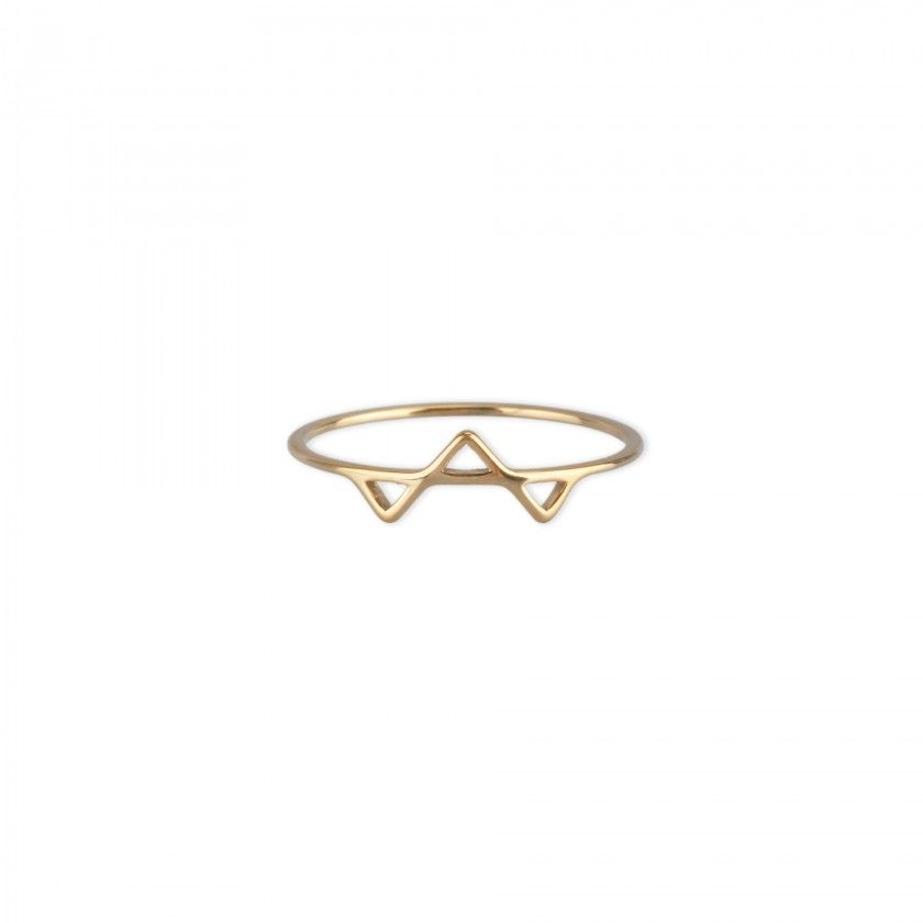 Golden triangle steel ring