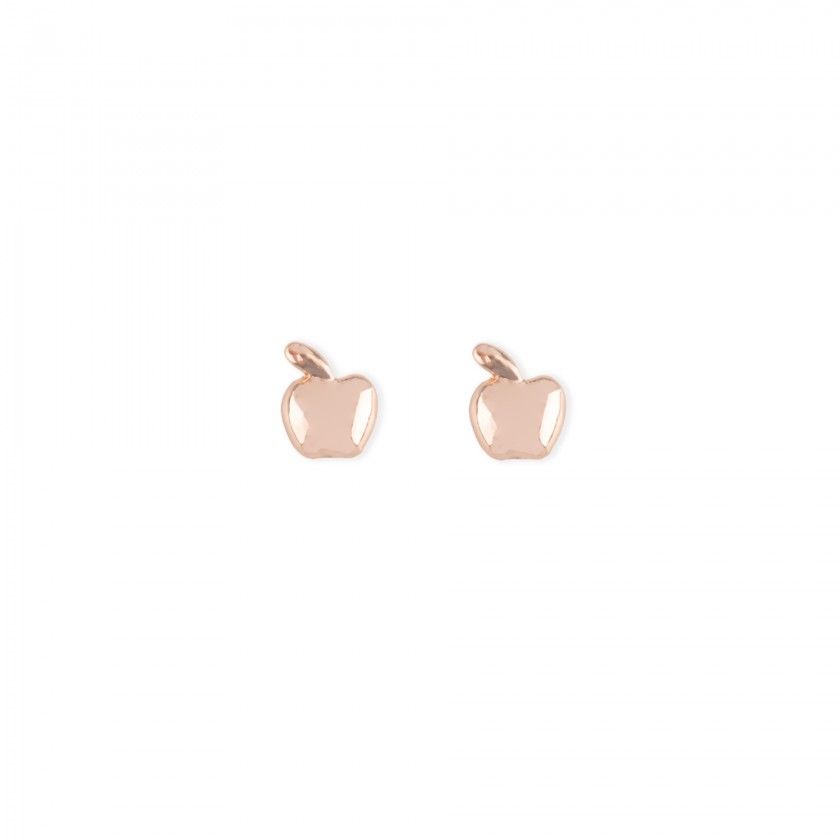 Brass apple earrings