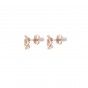 Golden boat brass earrings