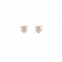 Golden heart brass earrings
