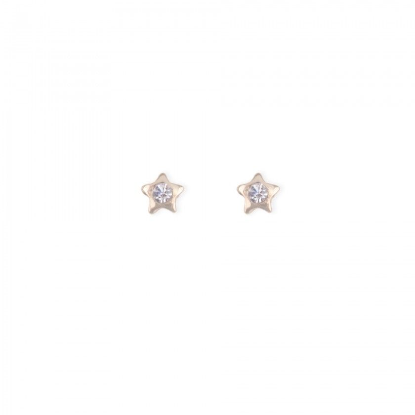 Bright star brass earrings