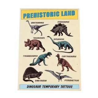 Prehistoric land Temporary Tatoos (2Sheets)