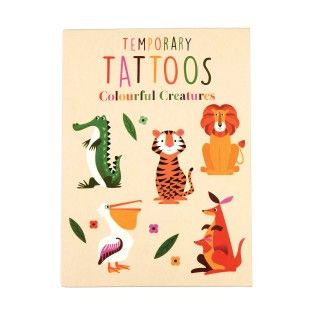 Colorful Creatures Temporary Tatoos (2Sheets)