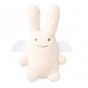 Bunny plush rattle ring beige