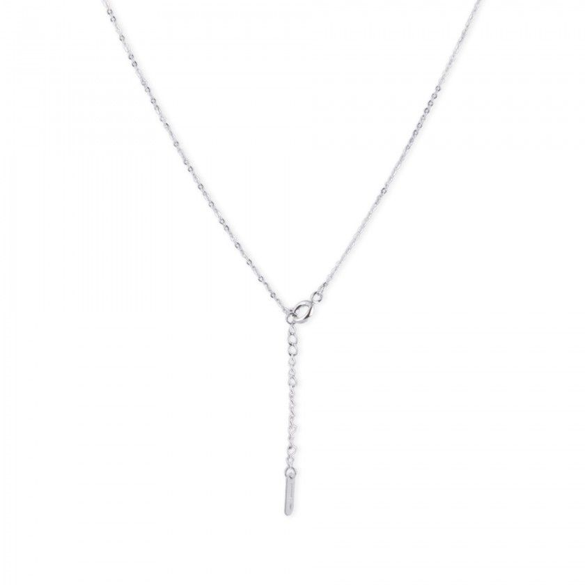 Stainless steel balance silver necklace