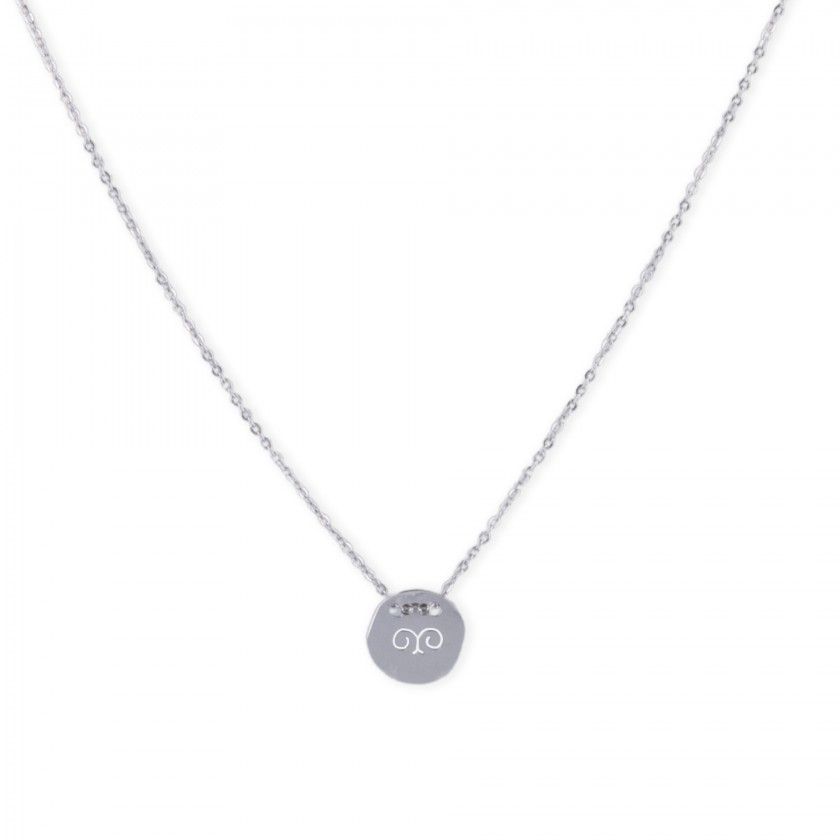 Stainless steel balance silver necklace