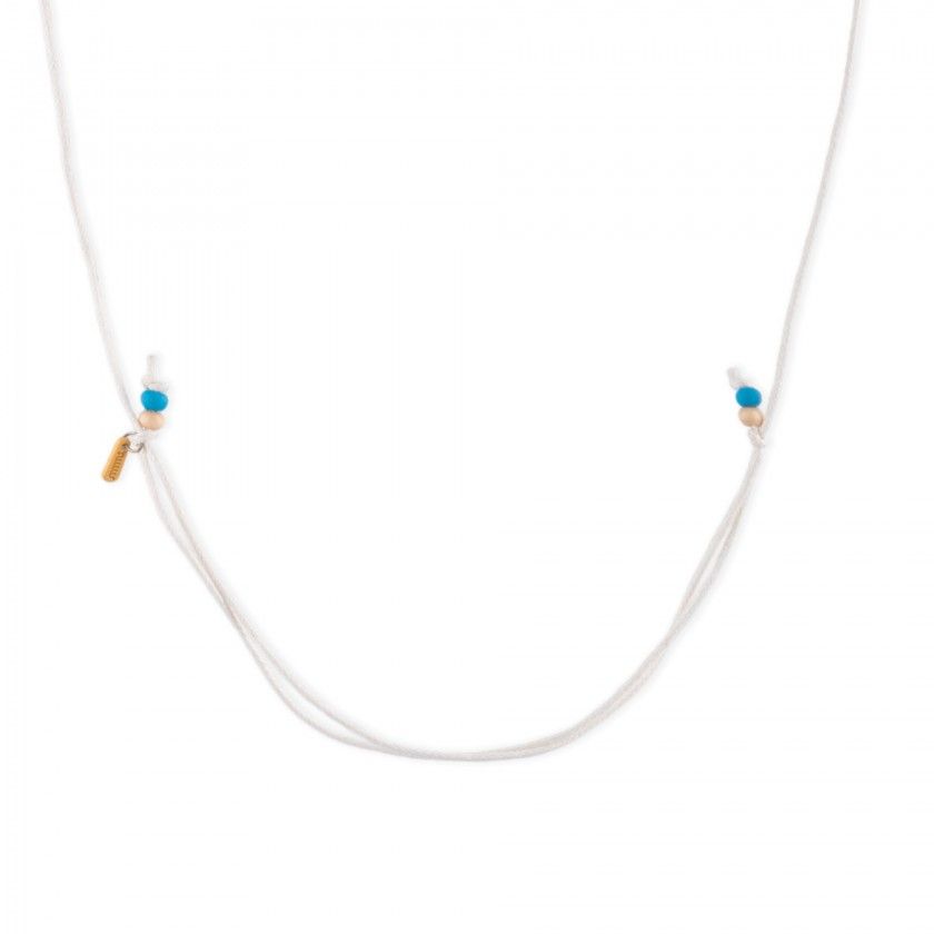 cord necklace with colored beads