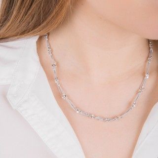 Beaded necklace with beads
