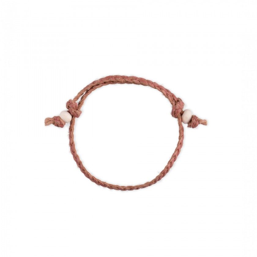 Interlaced leather bracelet