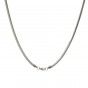 Silver stainless steel necklace with crushed chain