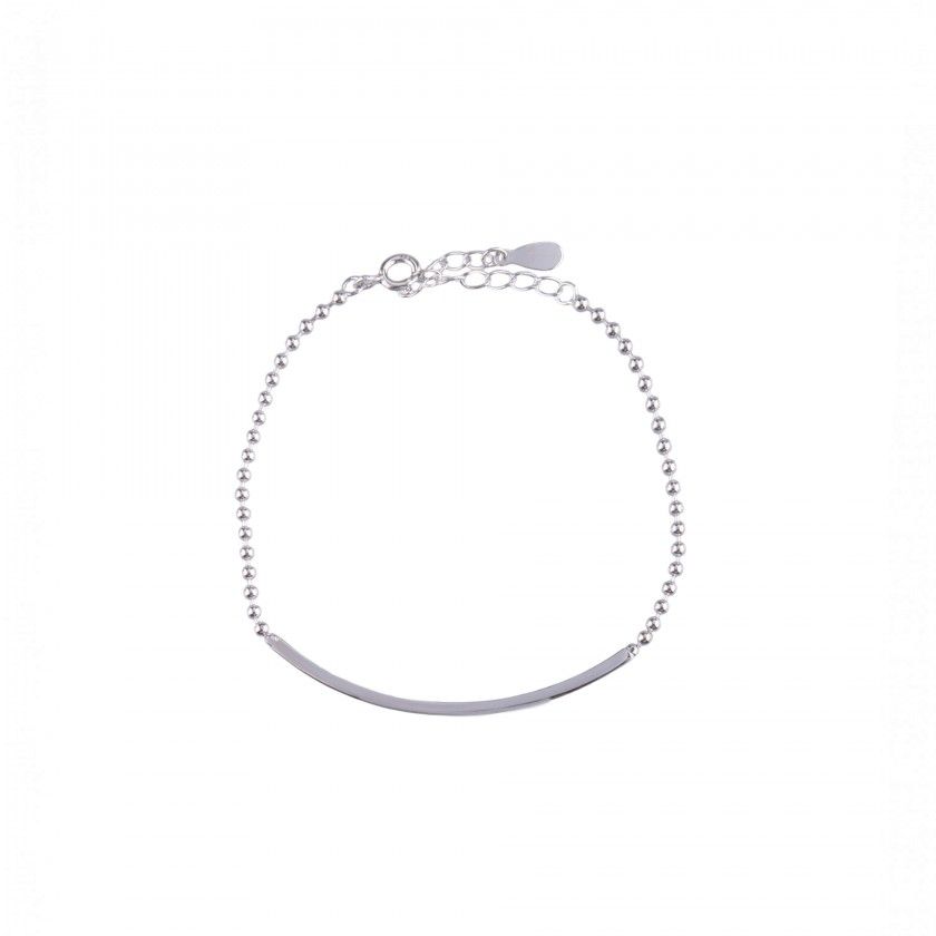 Silver bracelet with bow
