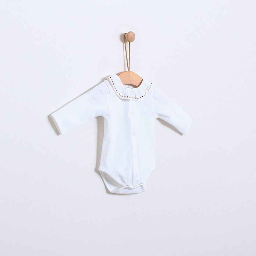 Moon Star & Heart cotton baby bodysuit for girls