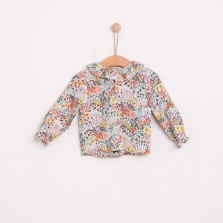Flores cotton baby blouse for girls