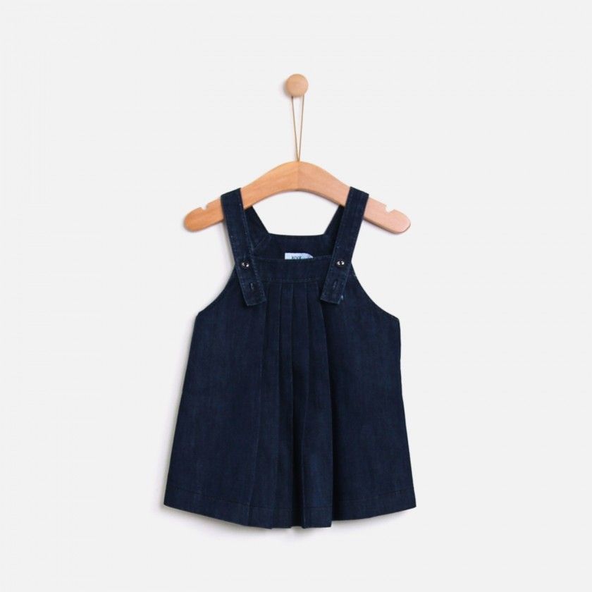 Dalia denim baby pinafore dress