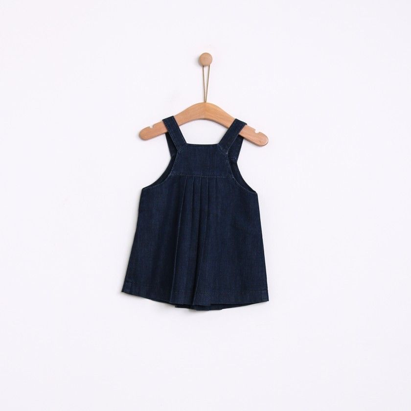 Dalia denim baby pinafore dress