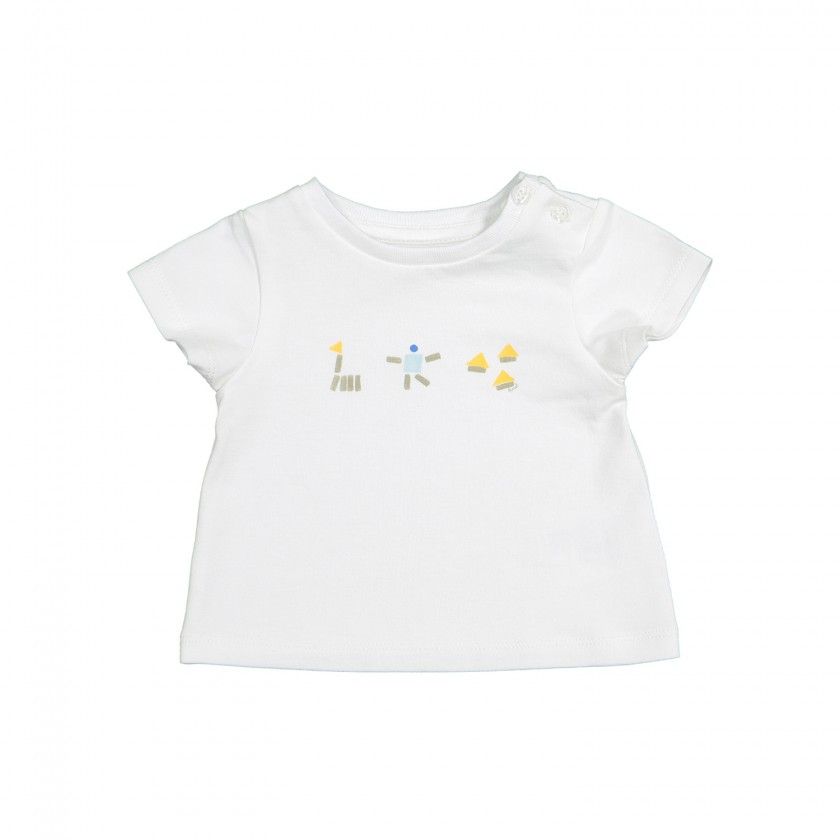 T-shirt manga curta beb Geometrics