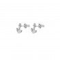 Silver anchor brass earrings