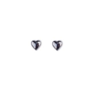 Brass heart earrings