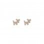 Golden dog brass earrings