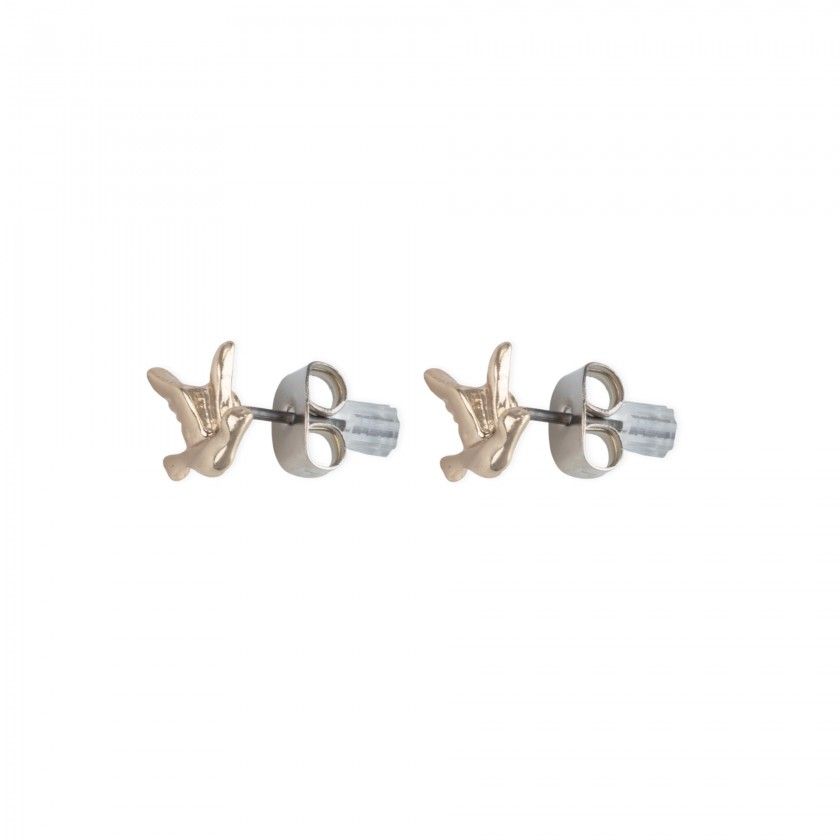 Brass dove gold earrings