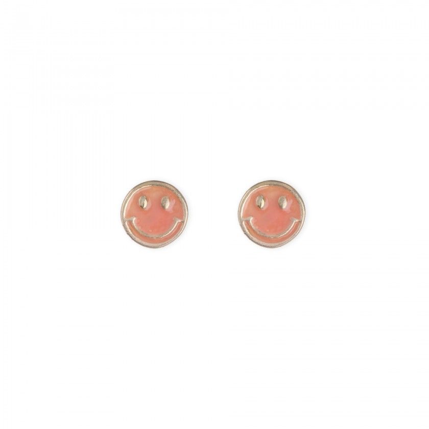 Brass smile earrings