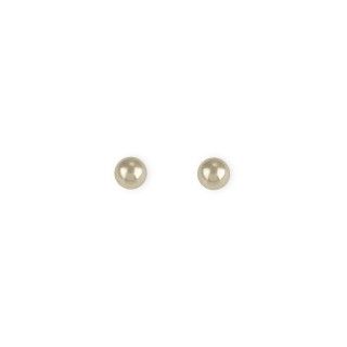 Golden polished brass earrings