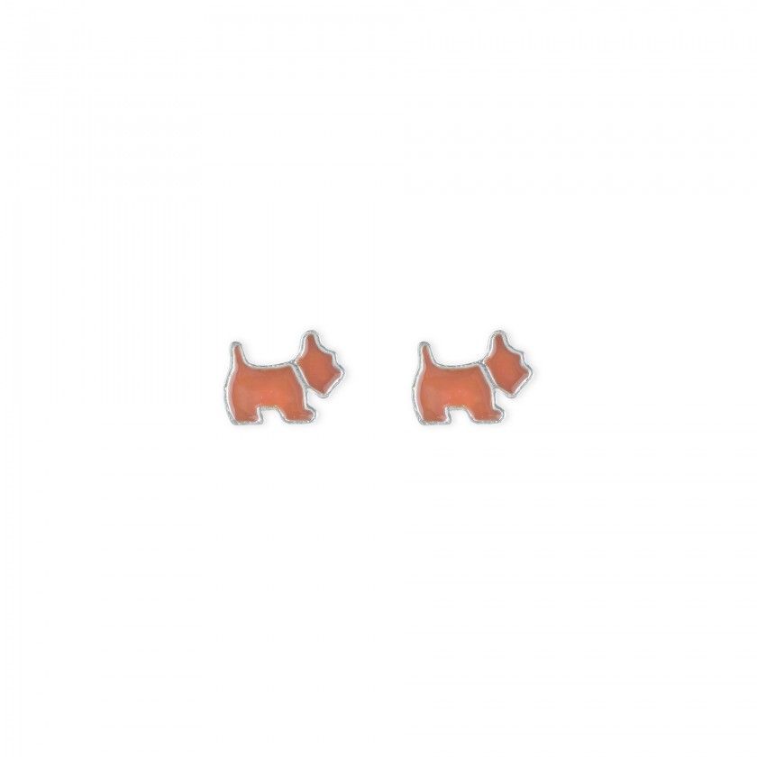 Brincos cão laranja