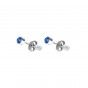 Brass blue bright earrings