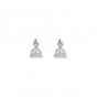 Silver buddha brass earrings