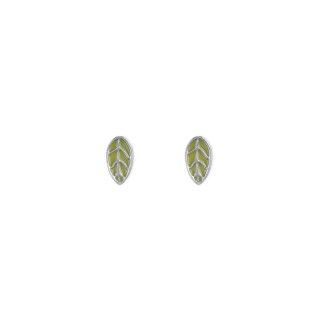 Brincos folha verde