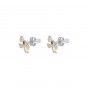 Golden bows brass earrings