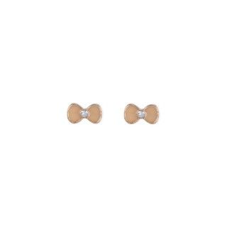 Brass bow earrings