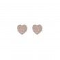 Heart brass earrings